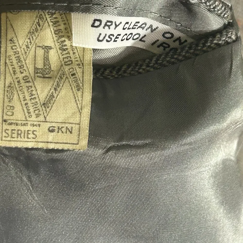 Chaps Ralph Lauren Gray Herringbone Windowpane Wool‎ Blazer Sport Coat Men